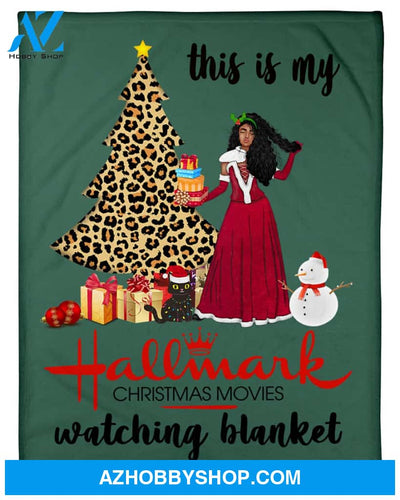This Is My Hallmark Christmas Movie Fleece Blanket Gift For Family, Birthday, Christmas, Gift For Her Gift Home Decor Bedding Couch Sofa Soft and Comfy