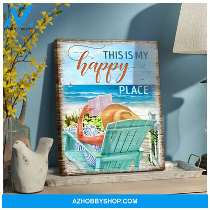 This Is My Happy Place Beach Canvas Wall Art, Wall Decor Visual Art