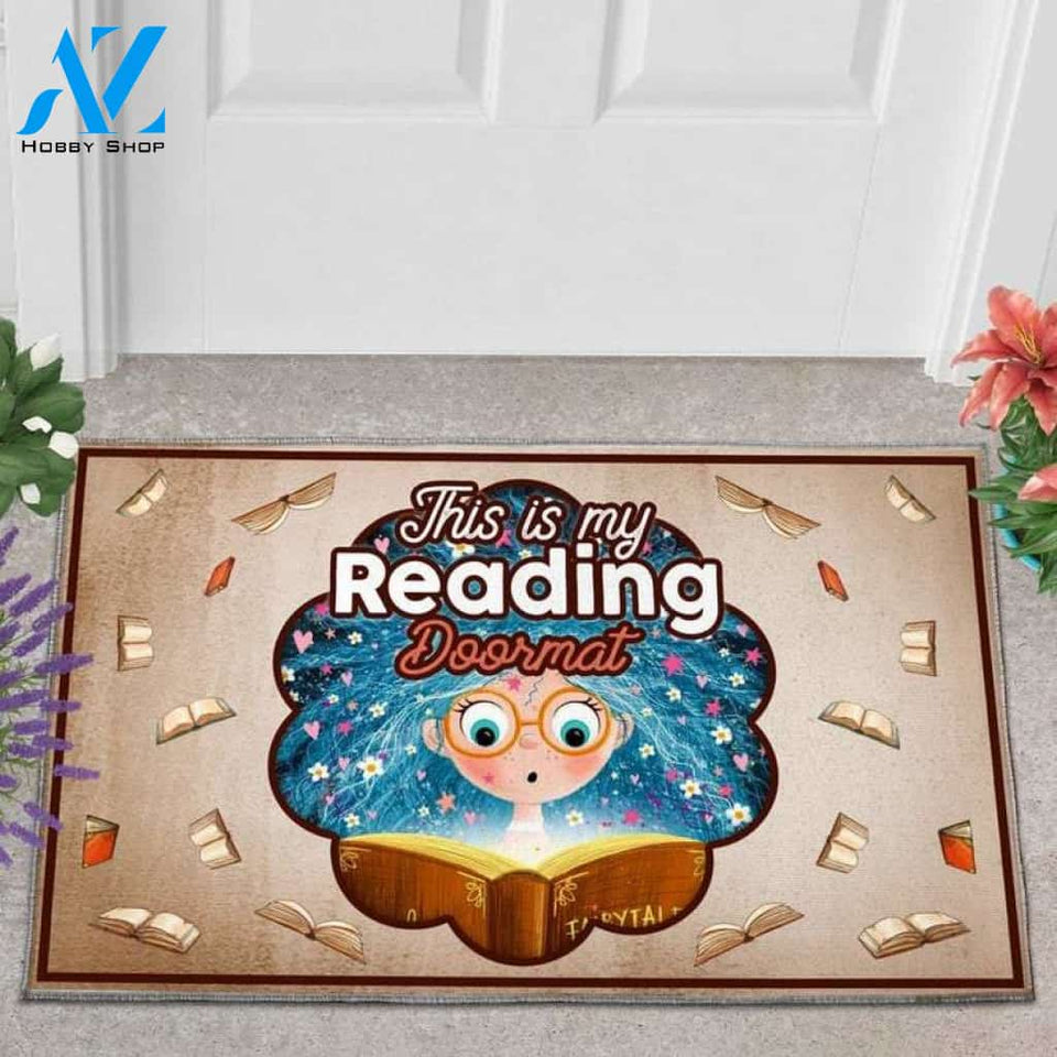This Is My Reading Doormat Welcome Mat Housewarming Gift Home Decor Funny Doormat Gift For Book Lovers Gift For Friend