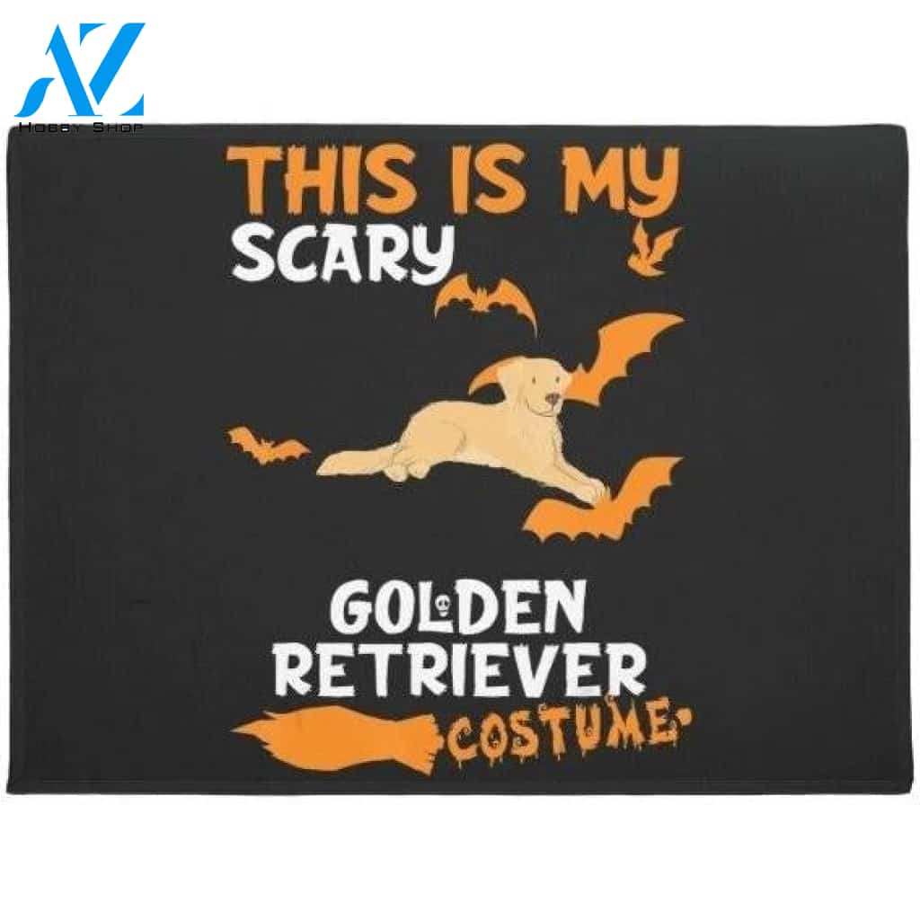 This Is My Scary Golden Retriever Costume Dog Halloween Doormat Welcome Mat Housewarming Gift Home Decor Funny Doormat Gift For Dog Lovers