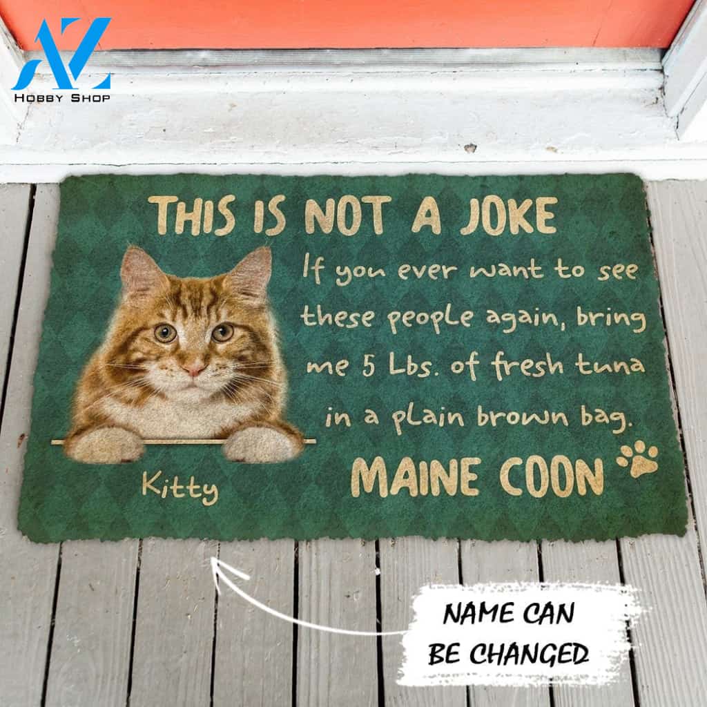 Gearhumans Gearhuman 3D This Is Not A Jock Maine Coon Custom Doormat