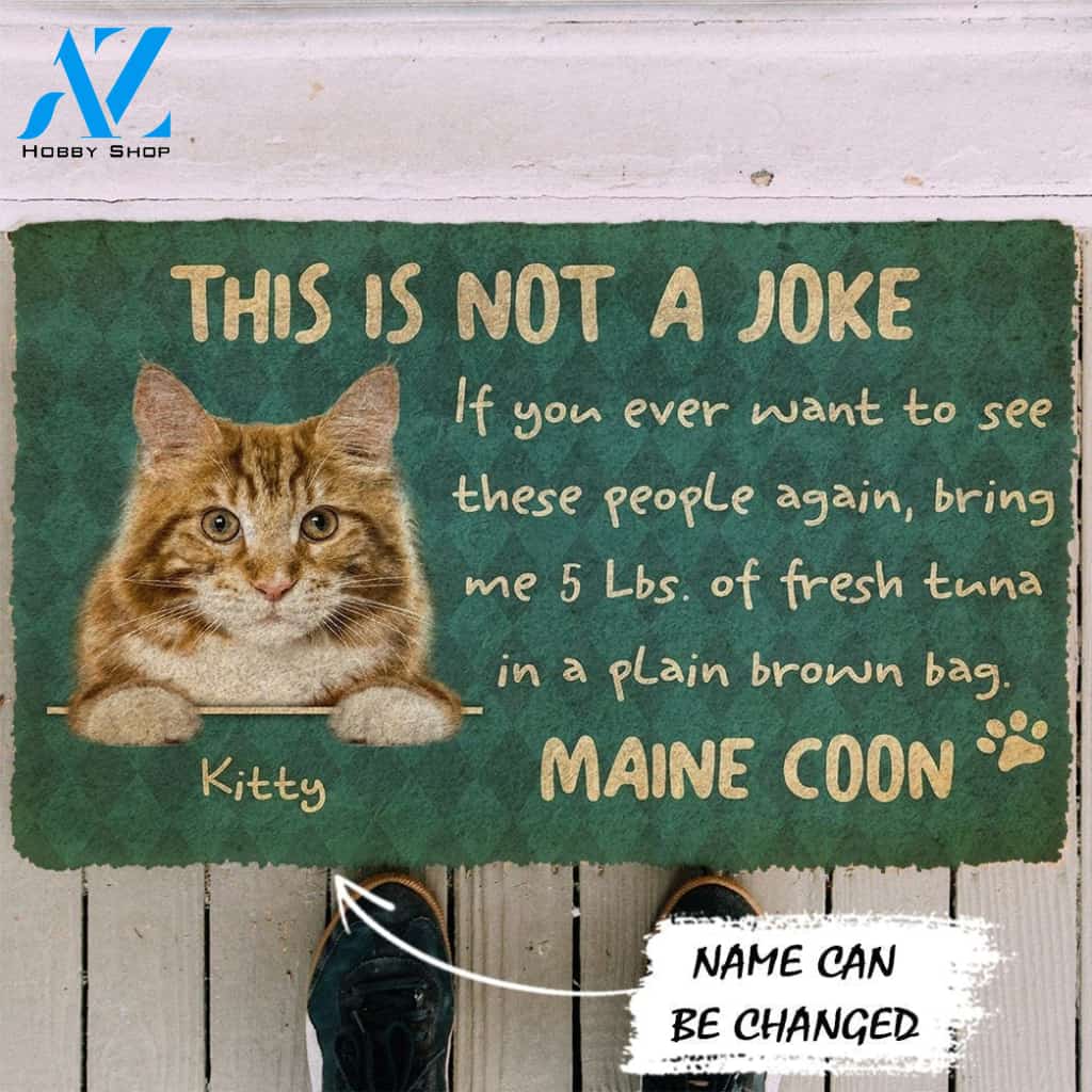 Gearhumans Gearhuman 3D This Is Not A Jock Maine Coon Custom Doormat