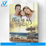This Is Us- Coastal Surf Traveler Personalized Photo Memorial Canvas, Canvas Wall Art Gift for Family