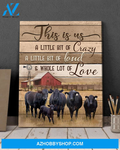 This is Us Cow Farm Canvas Wall Art, Wall Decor Visual Art