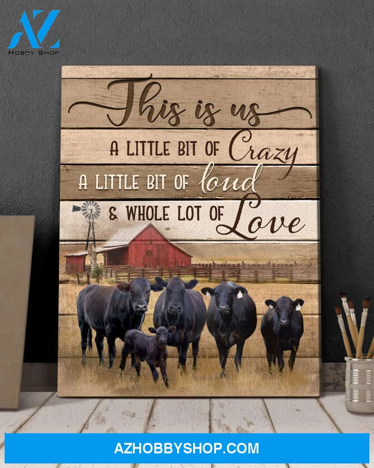 This is Us Cow Farm Canvas Wall Art, Wall Decor Visual Art