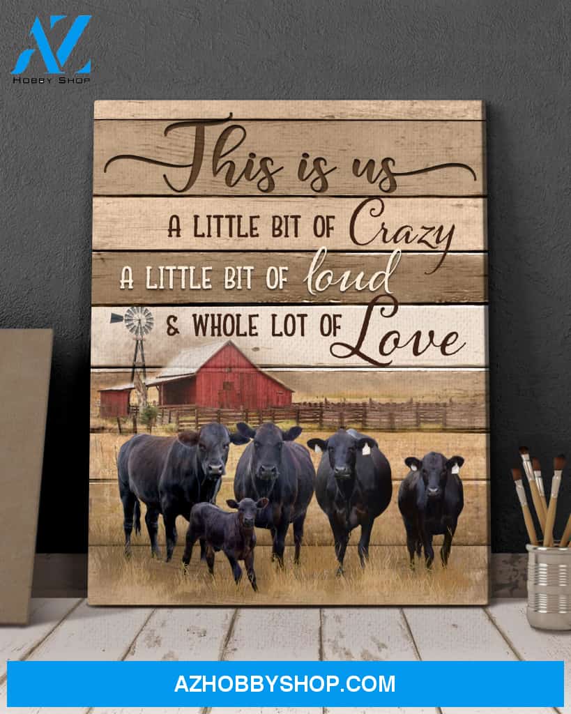 This is Us Cow Farm Canvas Wall Art, Wall Decor Visual Art