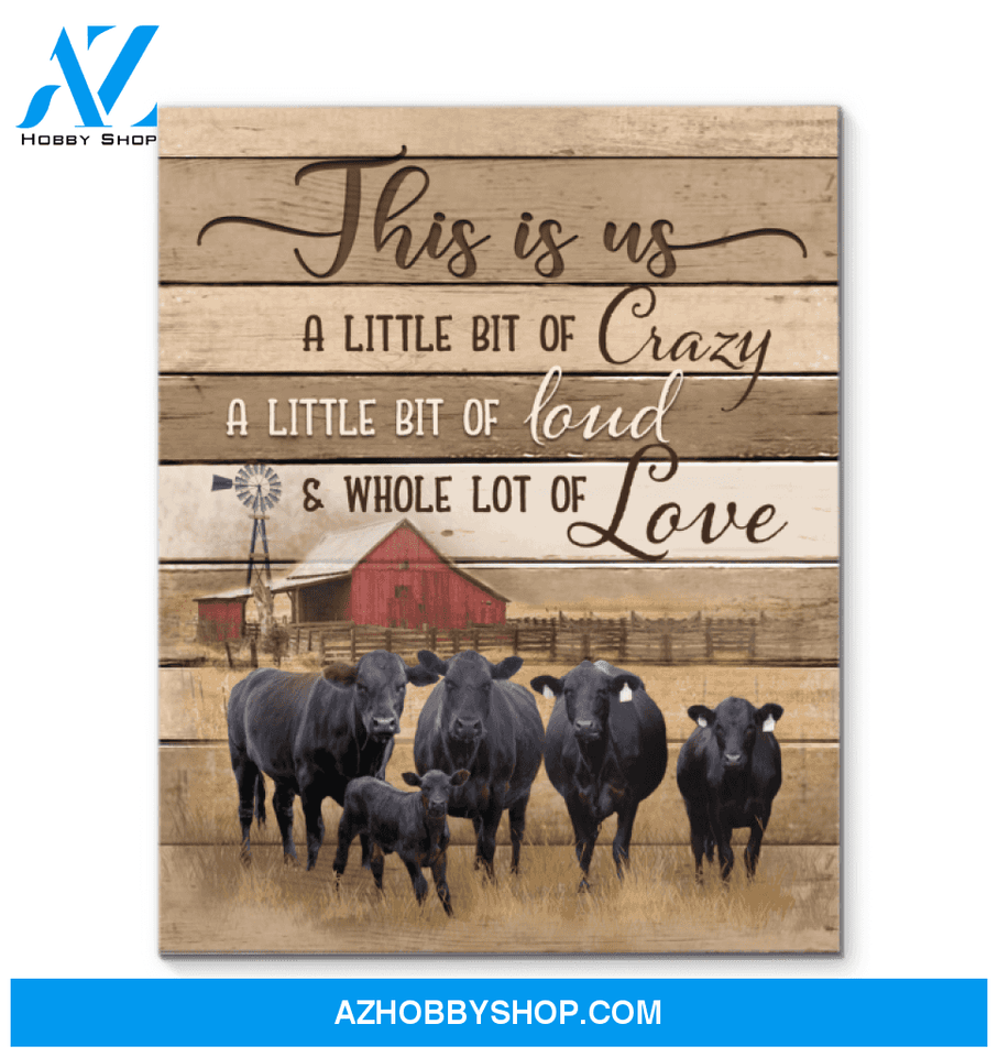 This is Us Cow Farm Canvas Wall Art, Wall Decor Visual Art