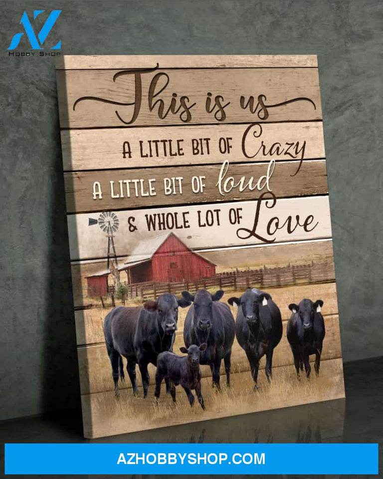 This is Us Cow Farm Canvas Wall Art, Wall Decor Visual Art
