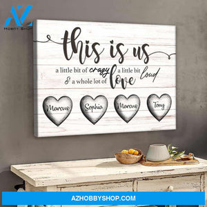 This is us family multi names - Personalized Canvas