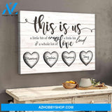 This is us family multi names - Personalized Canvas