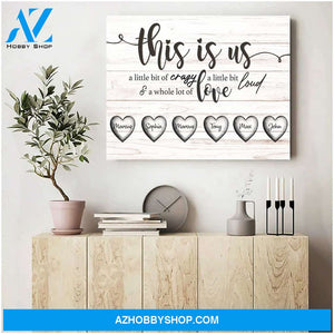 This is us family multi names - Personalized Canvas