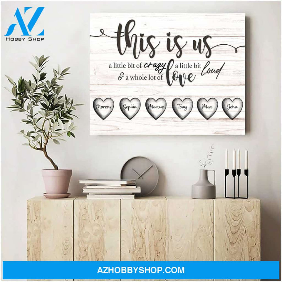 This is us family multi names - Personalized Canvas