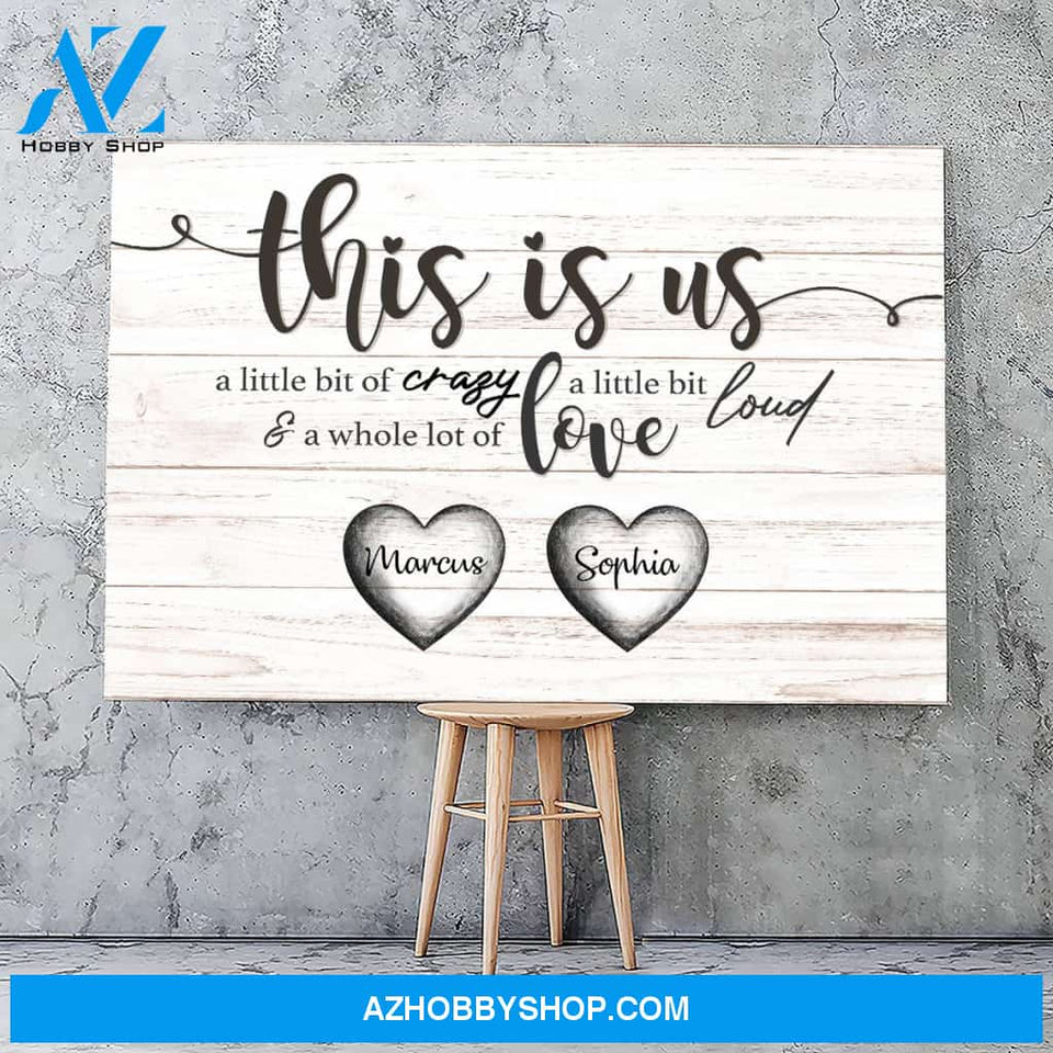 This is us family multi names - Personalized Canvas