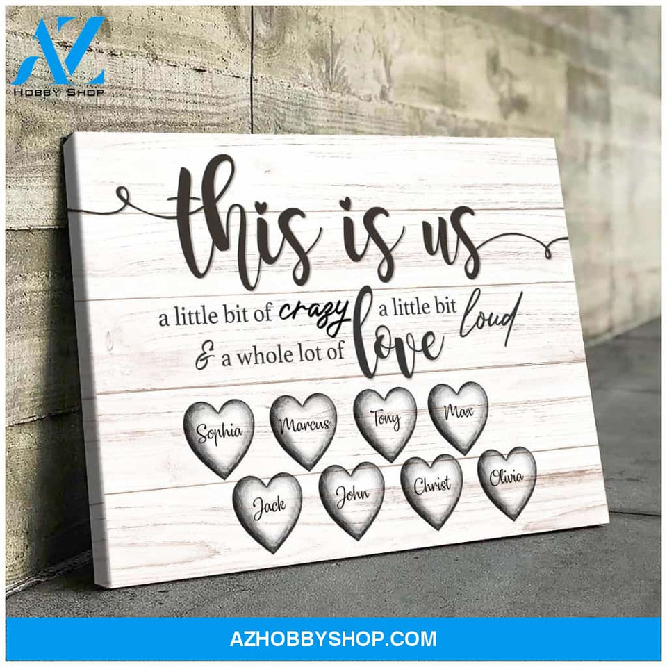 This is us family multi names - Personalized Canvas