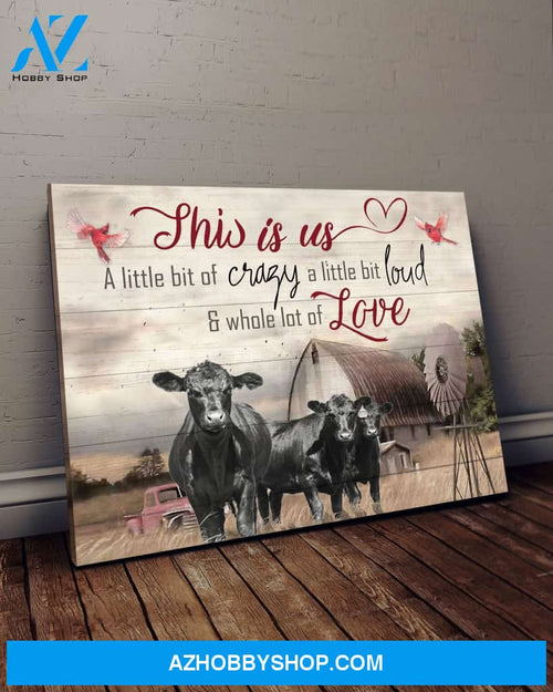 This is Us Farm Cow Canvas Wall Art, Wall Decor Visual Art