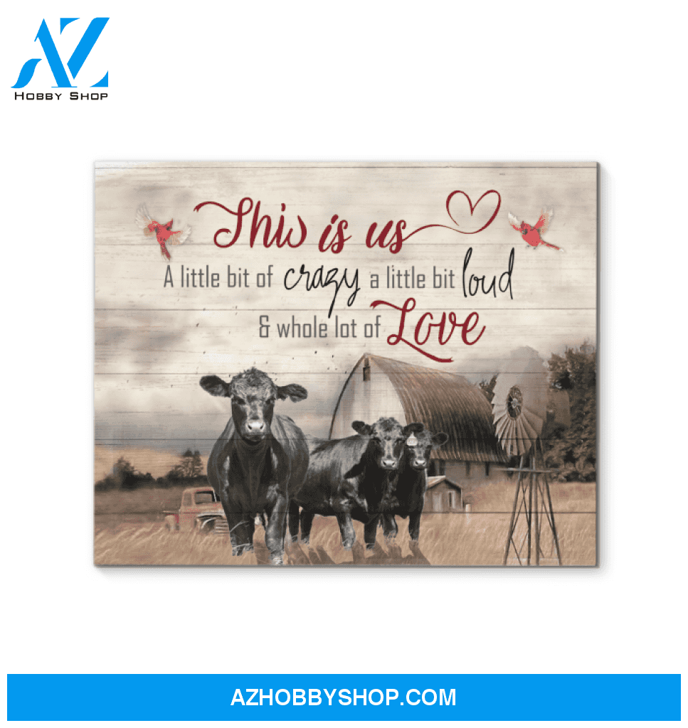 This is Us Farm Cow Canvas Wall Art, Wall Decor Visual Art