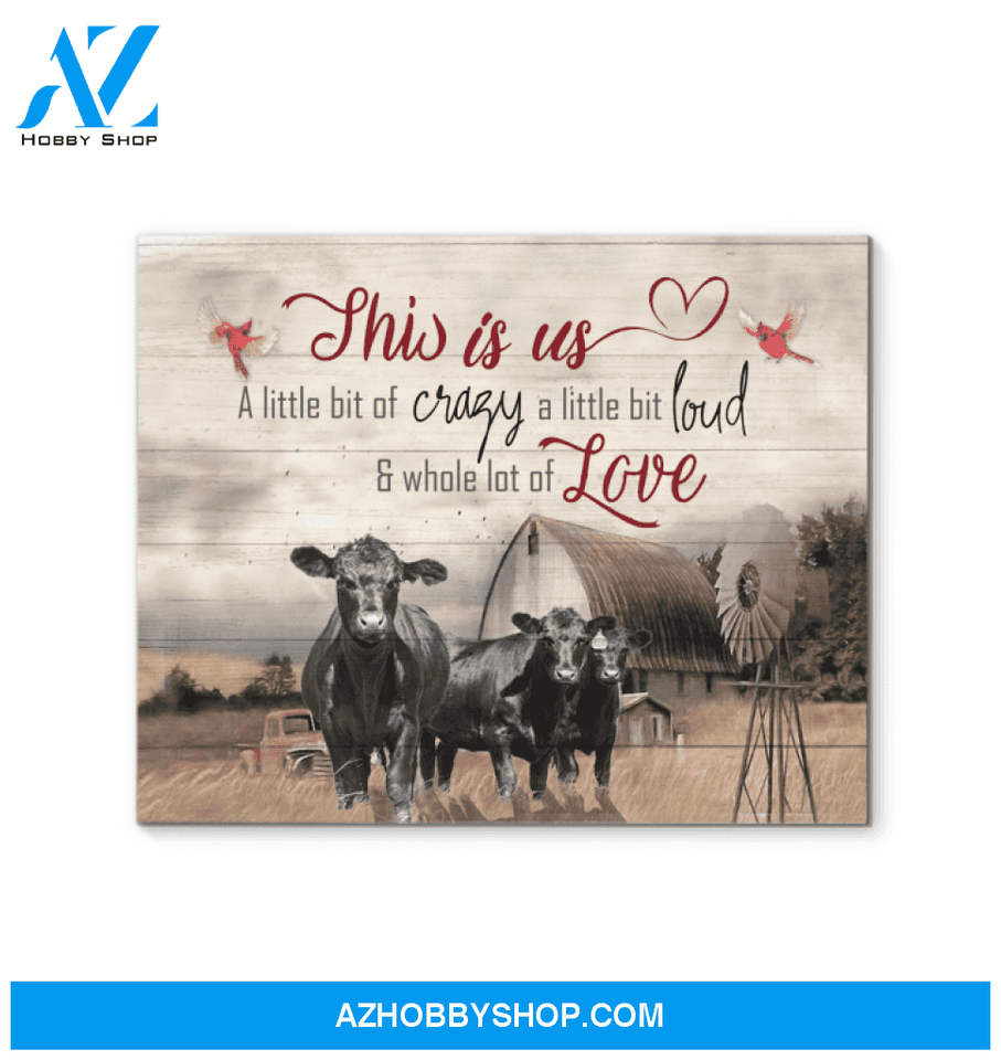 This is Us Farm Cow Canvas Wall Art, Wall Decor Visual Art