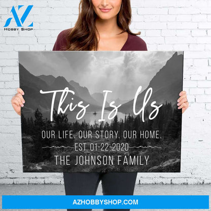This Is Us Mountain Range Premium Canvas