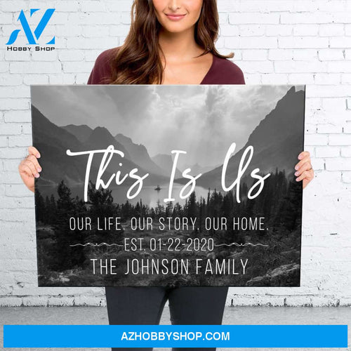 This Is Us Mountain Range Premium Canvas