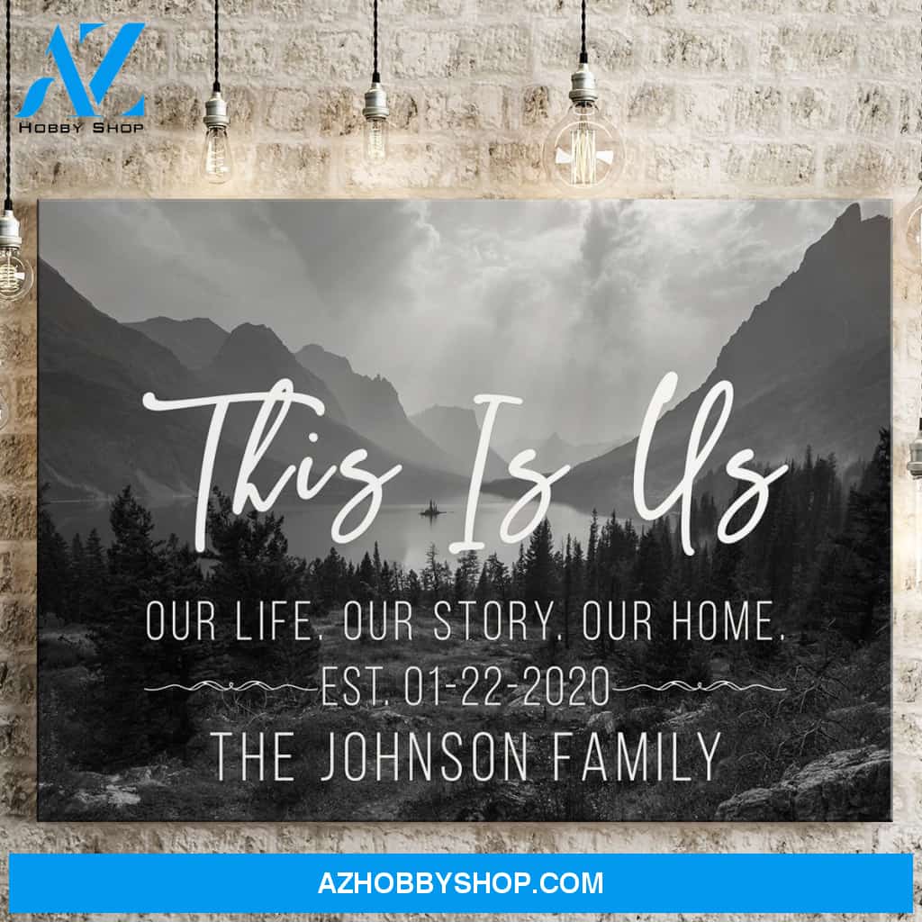 This Is Us Mountain Range Premium Canvas