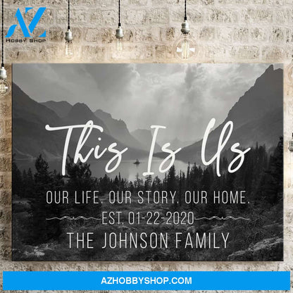 This Is Us Mountain Range Premium Canvas