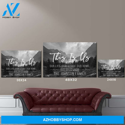 This Is Us Mountain Range Premium Canvas