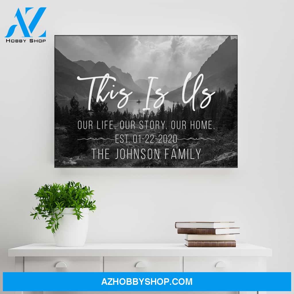 This Is Us Mountain Range Premium Canvas