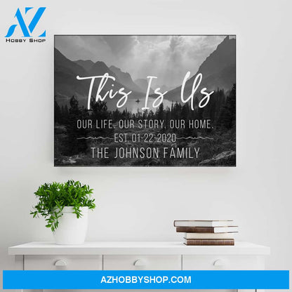 This Is Us Mountain Range Premium Canvas