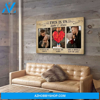 This Is Us - Personalized Custom Photo Canvas