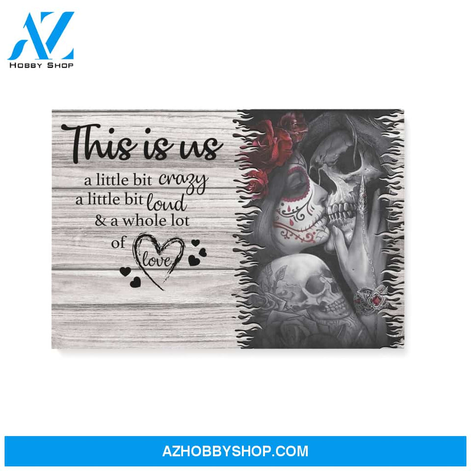 This is us - skull couple kiss - Personalized Canvas