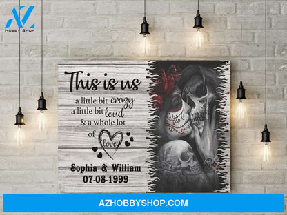This is us - skull couple kiss - Personalized Canvas