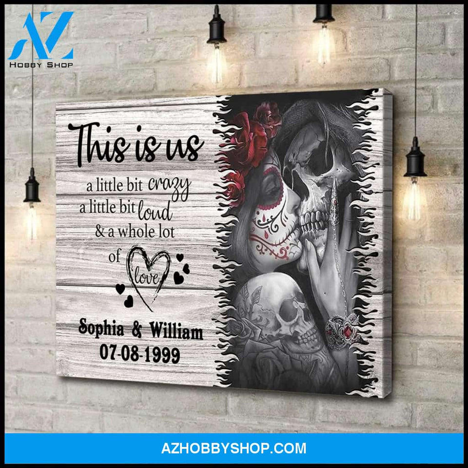 This is us - skull couple kiss - Personalized Canvas