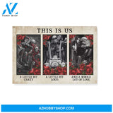 This is us - skull motorcycle couple - Personalized Canvas