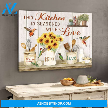 This Kitchen Hummingbird Canvas Wall Art, Wall Decor Visual Art