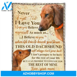 This Old Dachshund, I Love You. Gift For People Family Home Decor Bedding Couch Sofa Soft and Comfy Cozy