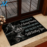 This Pack Is A Loving Family Wolf Doormat | Welcome Mat | House Warming Gift