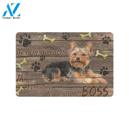 This Yorkshire Terrier Is The Boss Doormat, Gift For Yorkshire Terrier Dog lovers, Gift For Family Friends Home Decor Warm House Gift Welcome Mat