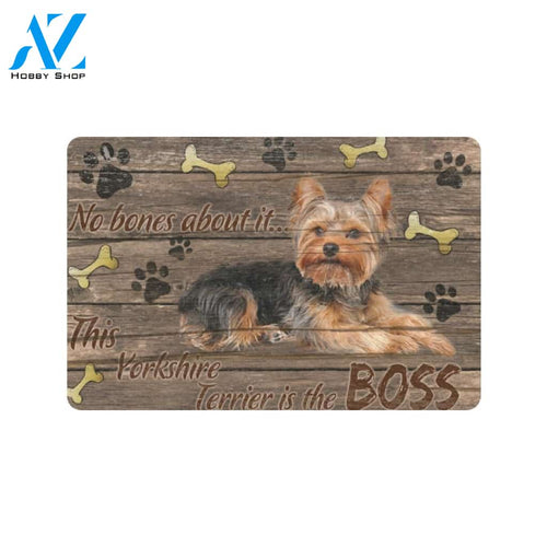 This Yorkshire Terrier Is The Boss Doormat, Gift For Yorkshire Terrier Dog lovers, Gift For Family Friends Home Decor Warm House Gift Welcome Mat