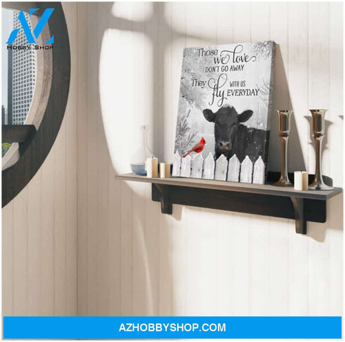Ohcanvas Those We Love Angus Cow and Cardinal Canvas Wall Art Decor