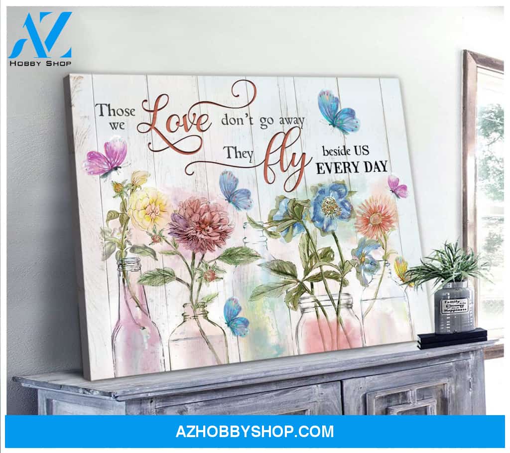 Those We Love Butterfly Wall Art Canvas