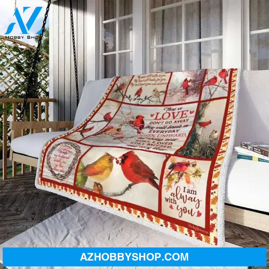 Those We Love Don't Go Away Cardinal Christmas Fleece Blanket Gift For People Home Decor Bedding Couch Sofa Soft And Comfy Cozy