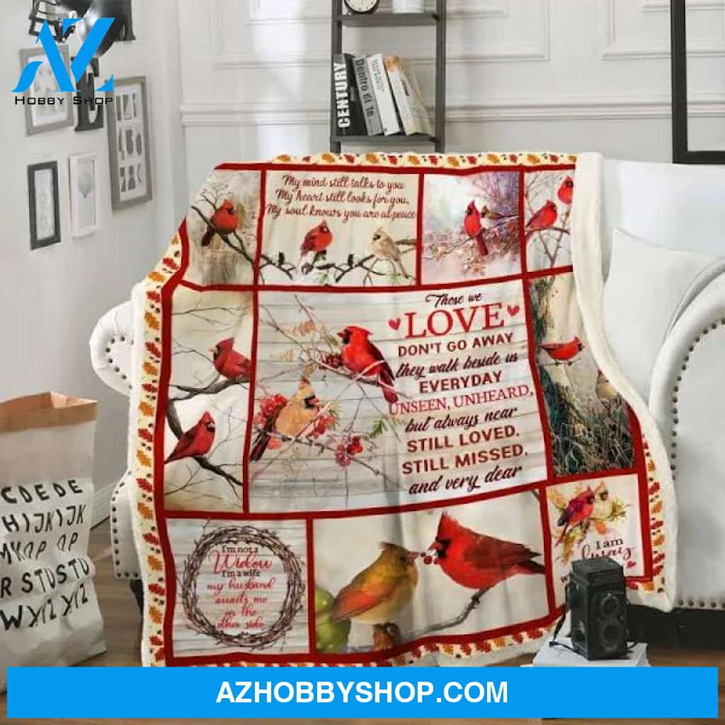 Those We Love Don't Go Away Cardinal Christmas Fleece Blanket Gift For People Home Decor Bedding Couch Sofa Soft And Comfy Cozy