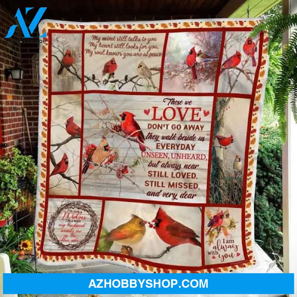 Those We Love Don't Go Away Cardinal Christmas Fleece Blanket Gift For People Home Decor Bedding Couch Sofa Soft And Comfy Cozy