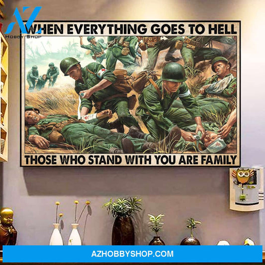 Those Who Stand With You Are Family Landscape Poster Canvas, Wall Decor Visual Art, Art Poster, My Poster Wall
