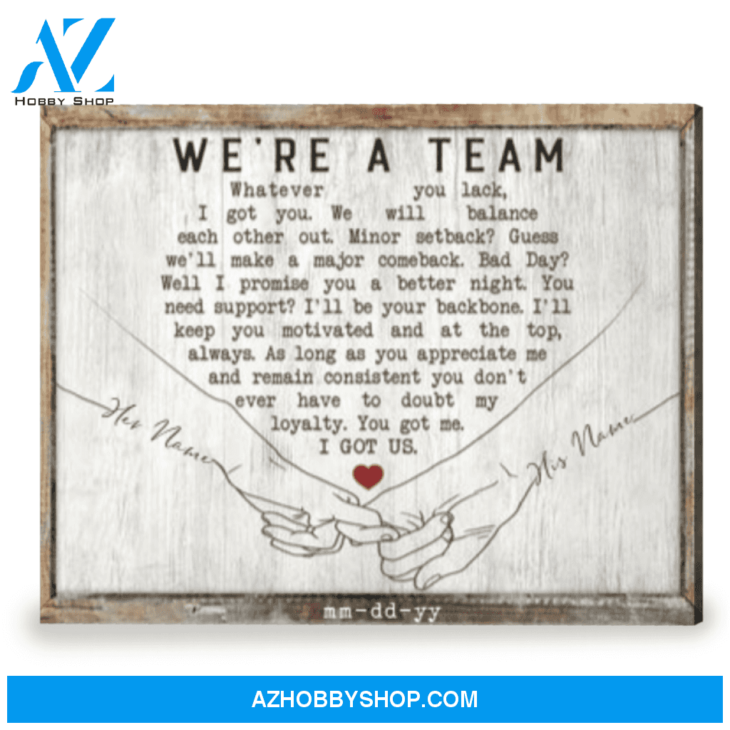 Thoughtful Anniversary Gift Personalized Gift For Couple We're A Team