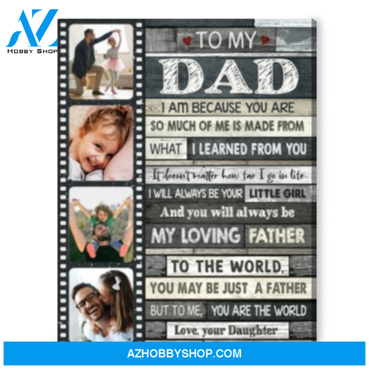 Thoughtful Father's Day Gift From Daughter Personalized Canvas Print