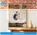 Thoughtful Gift For Her Custom Wedding Present I love you the most Canvas Wall Art