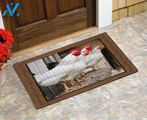 Three Chickens Doormat - Gift For Mother Grandmother Doormat Indoor and Outdoor Doormat Welcome Mat House Warming Gift Home Decor Funny Doormat Gift Idea
