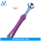 Three Sided Pet Toothbrush Dog Brush Bad Breath Tartar Teeth Care Violet3Pc