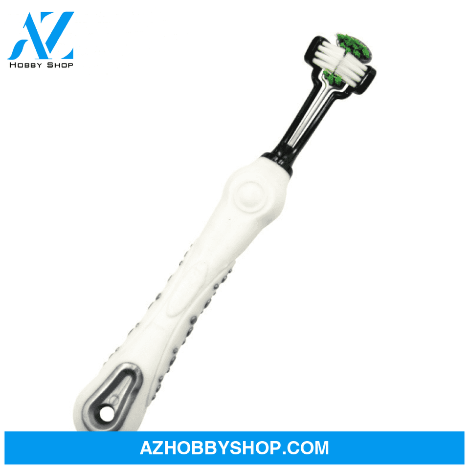 Three Sided Pet Toothbrush Dog Brush Bad Breath Tartar Teeth Care White